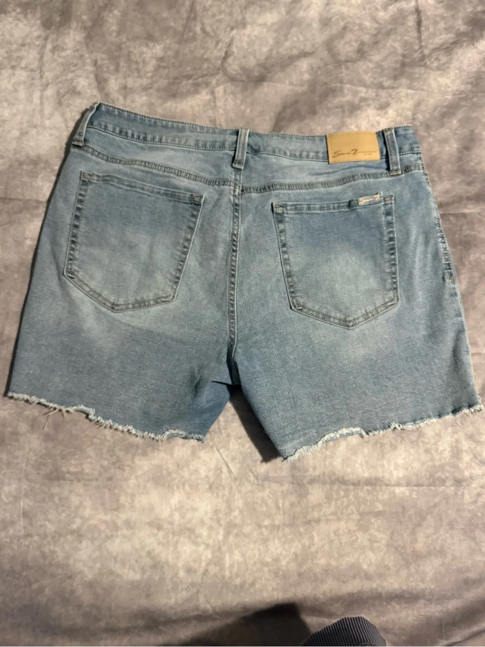 Seven7 Light Blue Denim Cutoff Women's Shorts - Picture 4 of 5